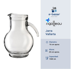 Jarra Vallarta Espiral Rigolleau 1,5ml x6uni - comprar online