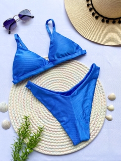 Conjunto Asa Delta Canelado Azul Celeste - comprar online