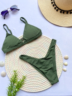 Conjunto Dots Verde Militar