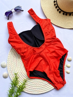 Body Maiô Canelado Vermelho - comprar online