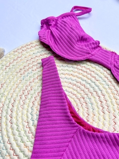 Conjunto Meia Taça Santorini Fucsia - Estrela do Mar Beach Wear