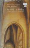 Pensar la Biblia - Paul Ricoeur Andre LaCocque