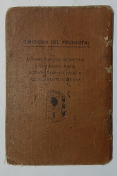 Libreta del Partido Peronista