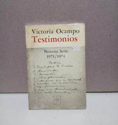 Testimonios - Victoria Ocampo