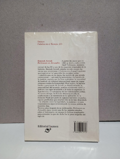 Eichmann en Jerusalén - Un estudio sobre la banalidad del mal - Hannah Arendt - comprar online