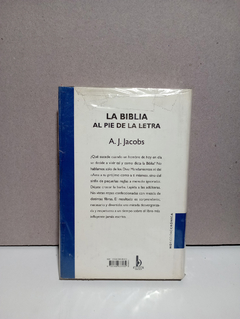 La biblia al pie de la letra - A. J. Jacobs - comprar online