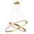 Pendente Gyrus em Metal Dourado Ø80cm 70W +Luz PE-136/70.80DF