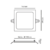 Painel de Led Embutir Quadrado em Metal Branco 16,7x16,7cm 12W 3000K - Opus 32498 - comprar online