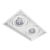 Luminária de Embutir Recuado Micro borda em Metal Branco 2xMR16 1010/2