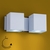 Arandela Cube em Metal Branco 21x9,5cm 2xMR16 Ideal A-92 - comprar online