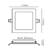 Painel de Led Embutir Quadrado em Metal Branco 11,7x11,7cm 6W 3000K - Opus 30104 - comprar online