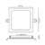 Painel de Led Embutir Quadrado em Metal Branco 21,7x21,7cm 18W 3000K - Opus 32511 - comprar online