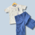 Conjunto 2pças Quimby Infantil Branco/Azul