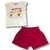 Conjunto Kaiani Camping Menina Creme/Vermelho