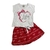 Conjunto 2 pças Mundi Menina Cinza/Vermelho - comprar online