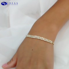 Pulseira com pedras de zircônia