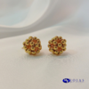 BRINCO ESFERAS FOLHEADO A OURO 18K