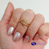 ANEL FALANGE LOVE FOLHEADO A OURO 18K