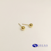 BRINCO BOLA LISA 06MM FOLHEADA A OURO 18K