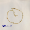 PULSEIRA DE BOLINHAS FOLHEADA A OURO 18K