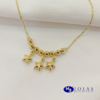 TORNOZELEIRA COM ESTRELAS FOLHEADA A OURO 18K