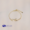 PULSEIRA INFINITO LOVE COM DETALHE EM PÉROLA FOLHEADA A OURO 18K