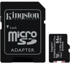 Kingstong Tarjeta Microsd Canvas Select Plus 64gb 100mb/seg