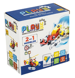 Rescue Kit Brinquedo 2 em 1 de Montar 57 pçs Colorido PlayDuc - Brinquedo Educativo de Montar