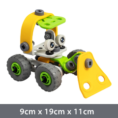 Four Wheels Brinquedo 2 em 1 de Montar 56 pçs Colorido PlayDuc - Brinquedo Educativo de Montar