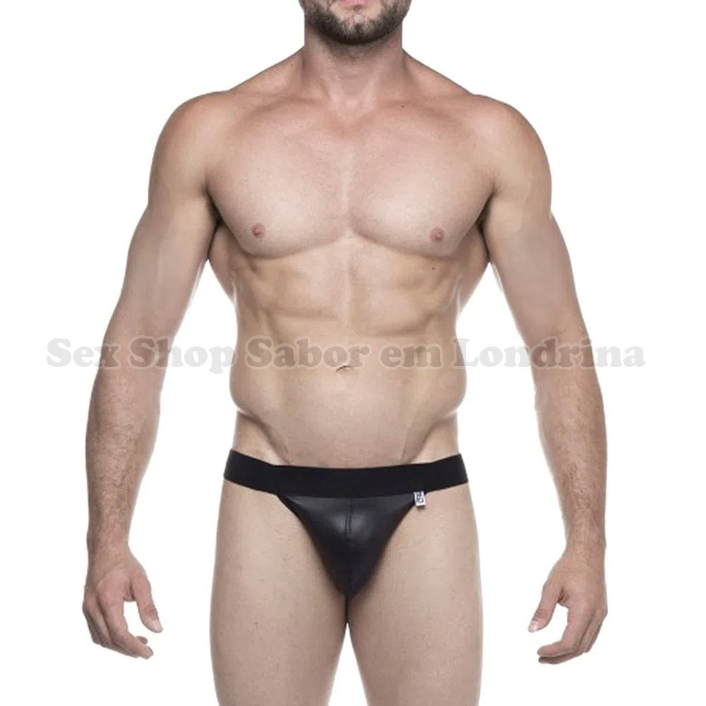 Cueca Jock Em Cirre Com Argola Preto SD Clothing Ref.: SD005-PR