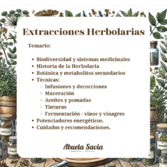 Herbal extractions -Online work (Only in SPANISH) on internet