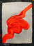 Soul Scars, Fluor Orange, 2021, Acrylic on handmade paper with cotton fiber, 2,86x3,21ft, finished with frame - buy online