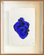 Soul Scars, Heart Blue Klein, 2021, Acrílico sobre papel artesanal com fibra de algodão, 0,81x0,98m, finalizado com moldura