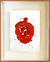 Soul Scars, Heart Red, 2021, Acrílico sobre papel artesanal com fibra de algodão, 0,81x0,98m, finalizado com moldura