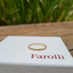 Anel Farolli Bolinhas em Ouro 18k