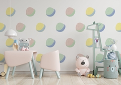 Watercolor Dots Wall Decal - vinil decorativo - Titibela