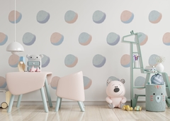 Watercolor Dots Wall Decal - vinil decorativo