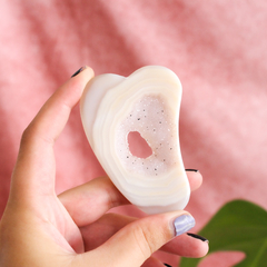 Gua Sha para massagem facial - Drusa de Ágata