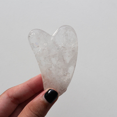 Gua Sha para massagem facial - Quartzo Branco, Cristal - comprar online