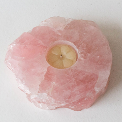 Porta Velas Quartzo Rosa - comprar online