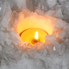 Porta velas drusa de cristal - comprar online