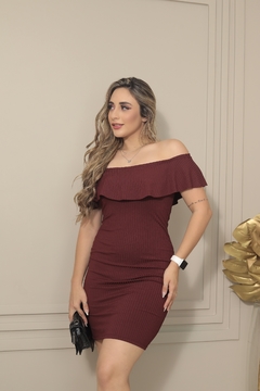 Vestido store ciganinha canelado