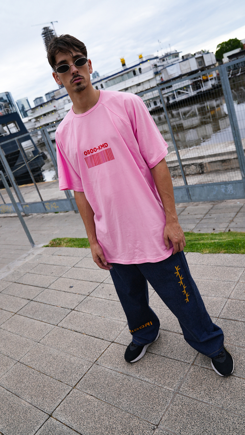 Remera oversize clasica rosa