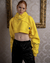 Buzo Crop top "Shuriken" Frisa amarillo - tienda online