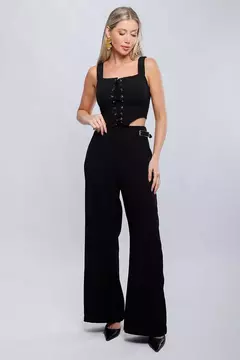 CALÇA ALFAIATARIA LISA COM FIVELA 424067 - loja online