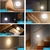 Luz LED Lámpara de Noche con Sensor de Movimiento Recargable para Cocina, Baño, Cuarto, Etc