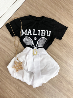 Conjunto: T-shirt + sainha (linho) na internet