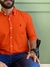 Camisa Social Ralph Lauren Laranja com Pony Marinho | Oxford - The New Men's Multimarcas