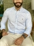 Camisa Social Ralph Lauren Azul Claro com Pony Colorido| Oxford