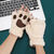 Guantes de felpa con forma de pata de gato en internet